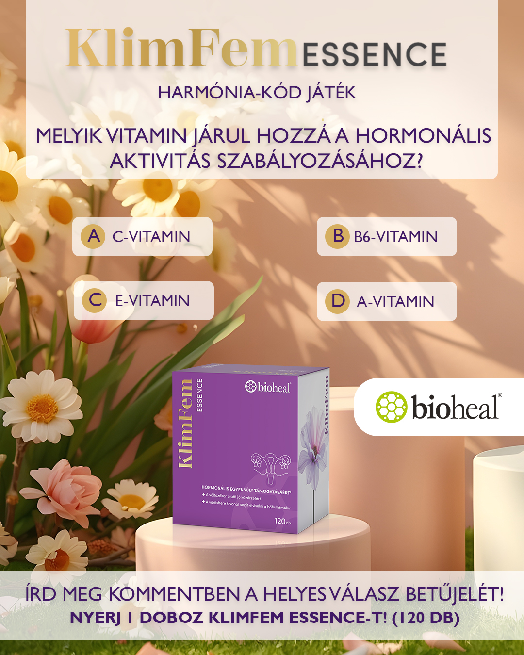 Bioheal® KlimFem ESSENCE lágyzselatin kapszula — 120 db étrend-kiegészítő
